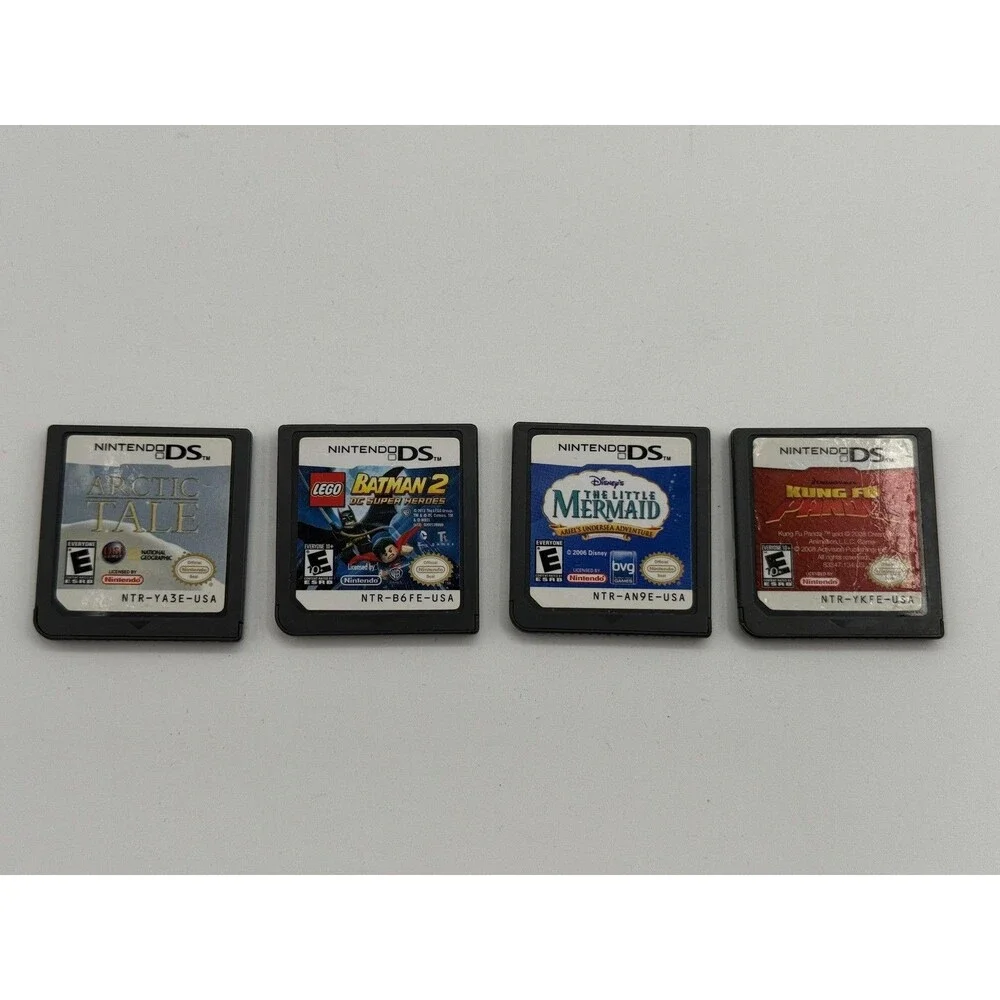 Nintendo DS 4 Game lot LEGO Batman 2 Little Meremaid King Kong Arctic Tale